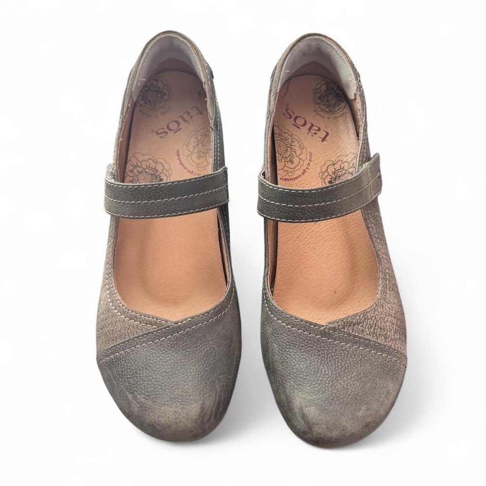 Taos Mary Jane Shoes Women's 10 Gray Comfort Low Heel 15206 Teacher Academia